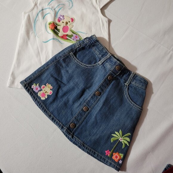 Gymboree Surf Adventure NWT 3T Skirt & Shirt Outfit. Located A24 - Picture 2 of 3